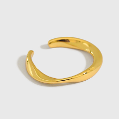 Lovcia 13mm Gold Plated Mobius Twist Non Pierced Earring-Earrings-Yellow Gold (Single)-