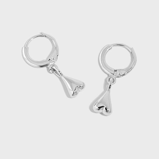 Lovcia 18K Gold Plated 925 Heart Hoop Earrings 26mm-Earrings-Yellow Gold-Yellow Gold