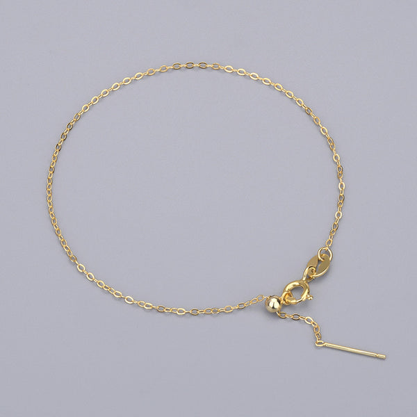 Lovcia 18K Gold Plated 925 Silver Box Rolo Chain Bracelet-Bracelets-#3 Rose Gold/1mm-