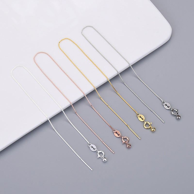 Lovcia 18K Gold Plated 925 Silver Box Rolo Chain Bracelet-Bracelets-#3 Rose Gold/1mm-