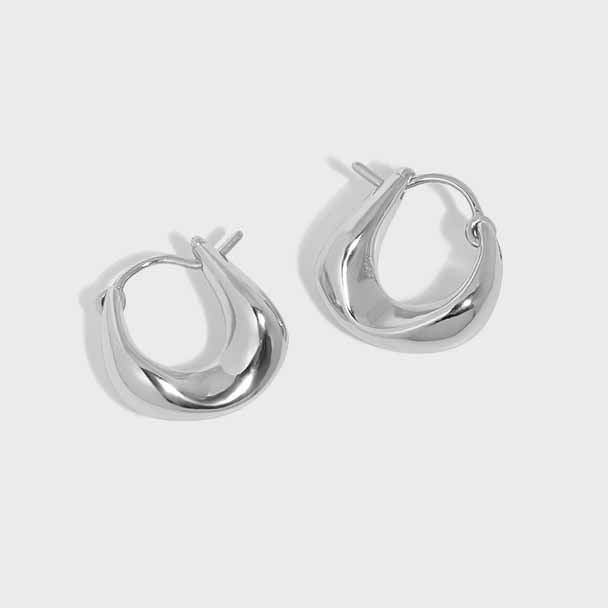 Lovcia 18K Gold Plated 925 Silver Hoop Earrings Circles-Earrings-Yellow Gold-