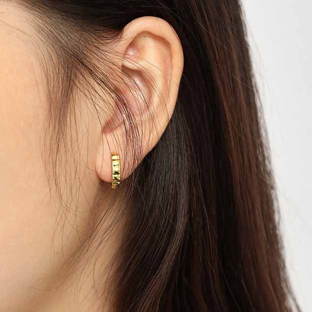 Lovcia 18K Gold Plated 925 Silver Huggie Hoop Earrings-Earrings-Yellow Gold-Yellow Gold