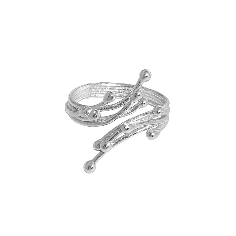 Lovcia 18K Gold Plated 925 Sterling Silver Adjustable Ring-Rings-Silver-