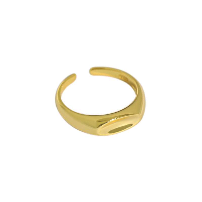 Lovcia 18K Gold Plated 925 Sterling Silver Adjustable Ring-Rings-Yellow Gold-