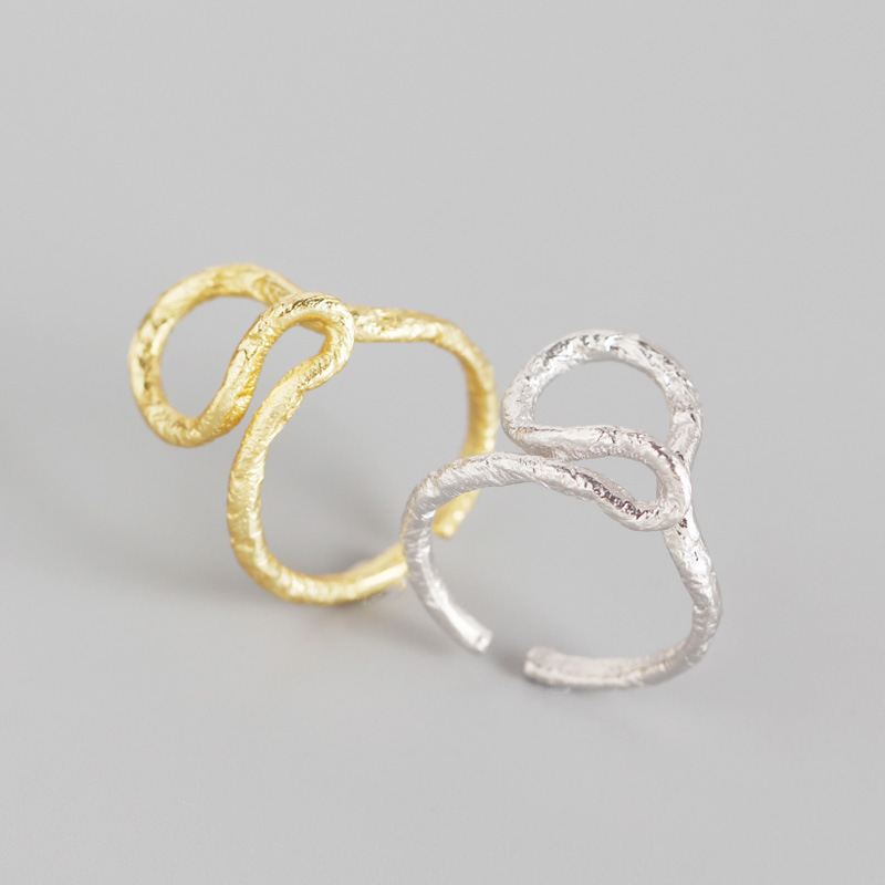 Lovcia 18K Gold Plated 925 Sterling Silver Adjustable Ring-Rings-Yellow Gold-