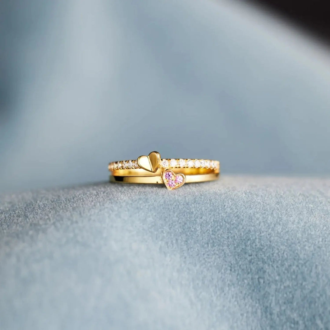 Lovcia 18K Gold-Plated 925 Sterling Silver Double-Layered Ring-Rings-Gold-6-Gold