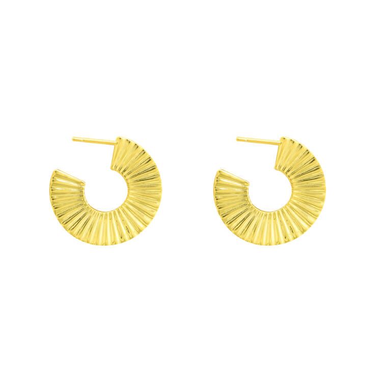 Lovcia 18K Gold Plated 925 Sterling Silver Hoop Earrings-Earrings-Silver-Silver