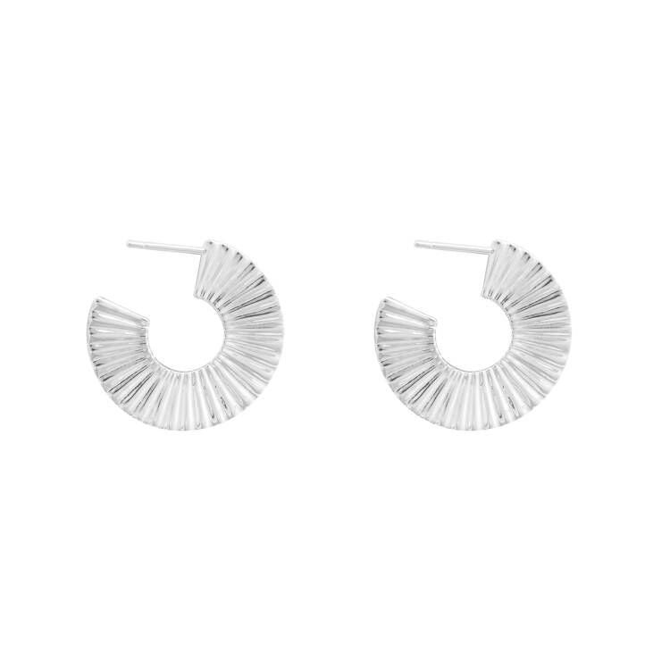 Lovcia 18K Gold Plated 925 Sterling Silver Hoop Earrings-Earrings-Silver-Silver