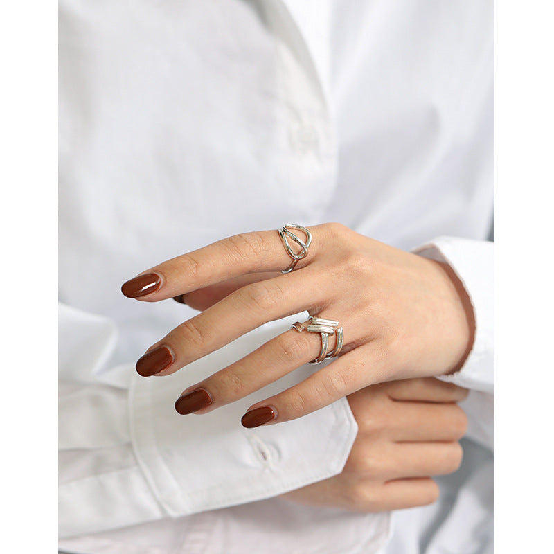 Lovcia 18K Gold Plated Adjustable 925 Sterling Silver Ring-Rings-Yellow Gold-