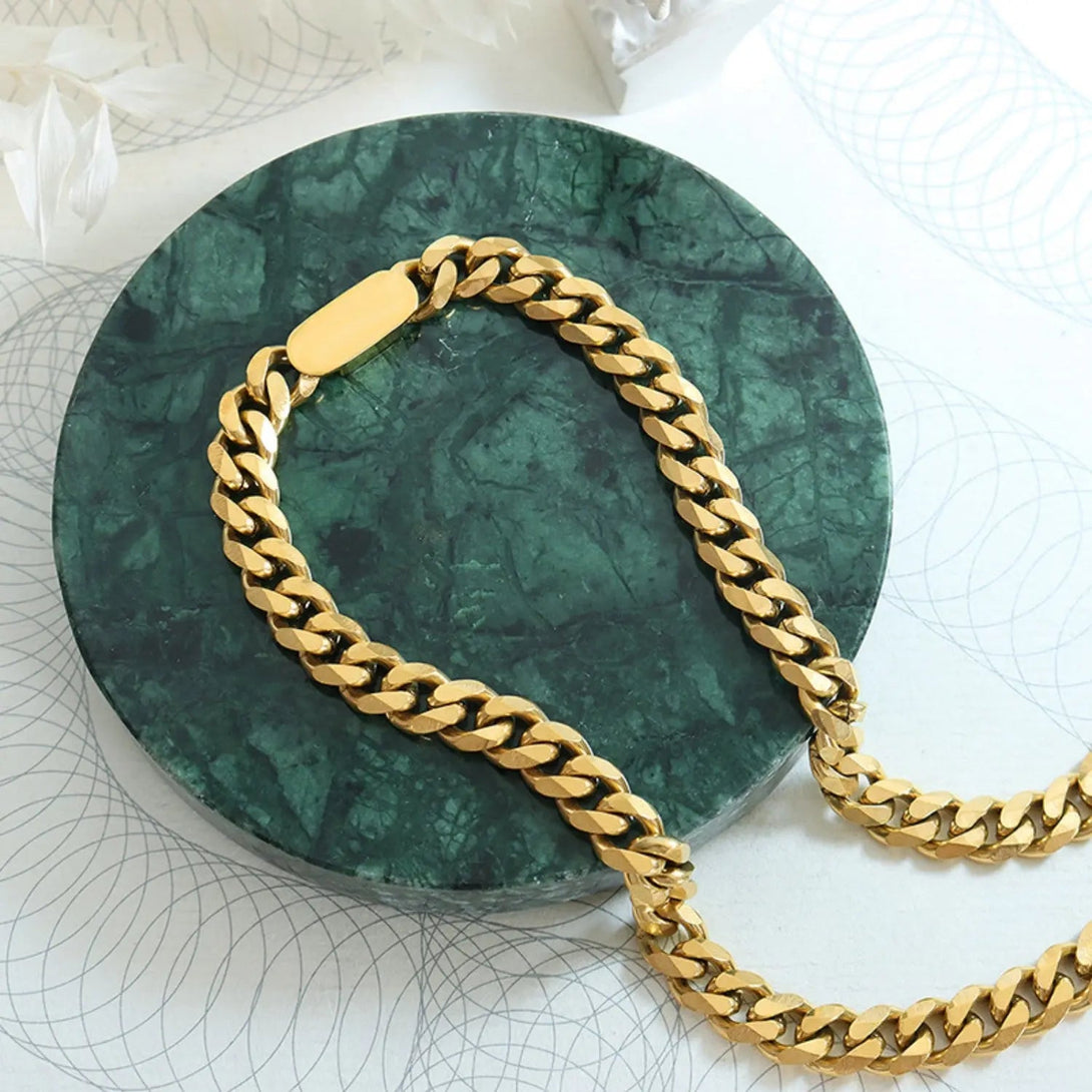 Lovcia 18K Gold-Plated Chain Necklace-Necklaces-Gold-One Size-Gold