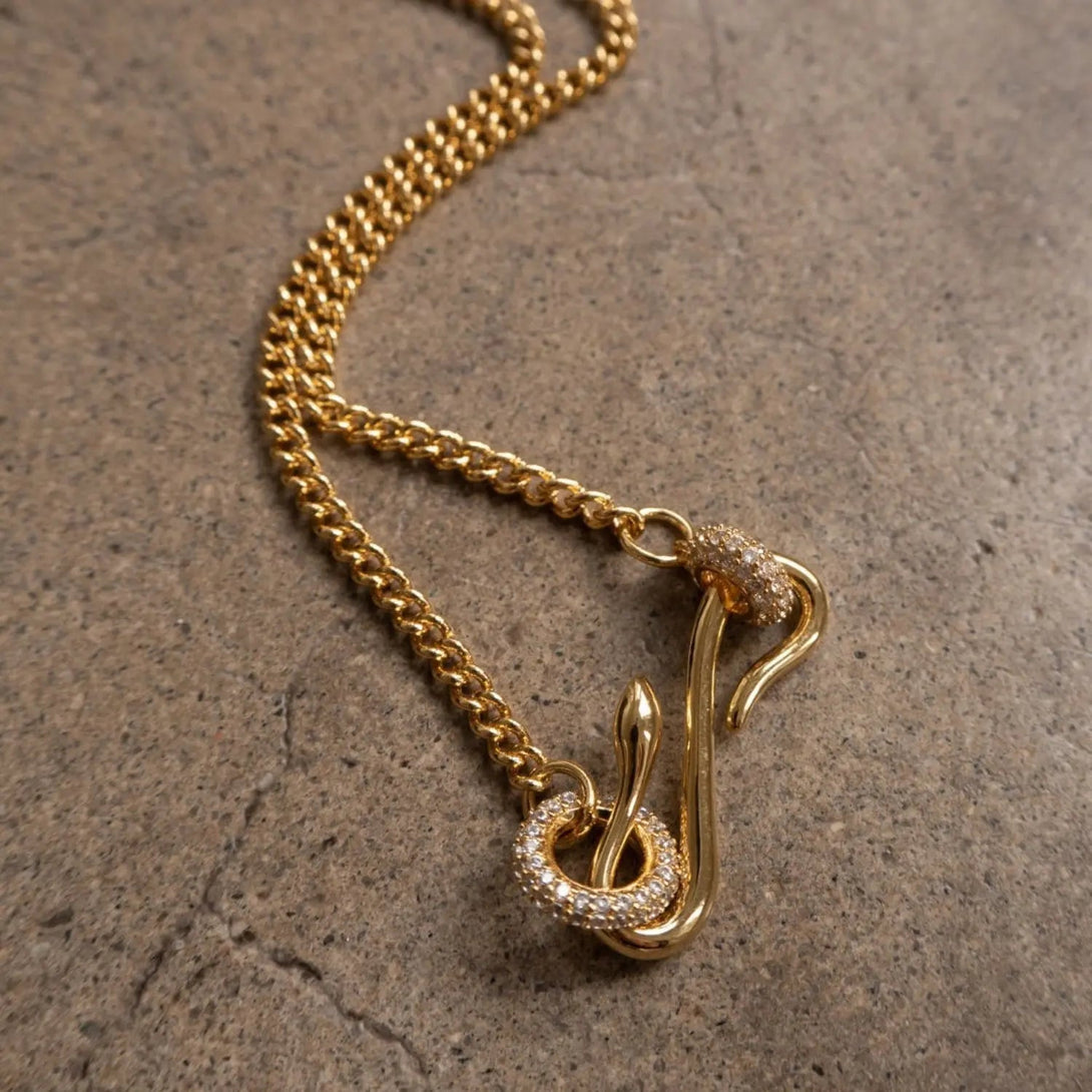 Lovcia 18K Gold-Plated Copper Inlaid Zircon Necklace-Necklaces-Style A-One Size-Style A