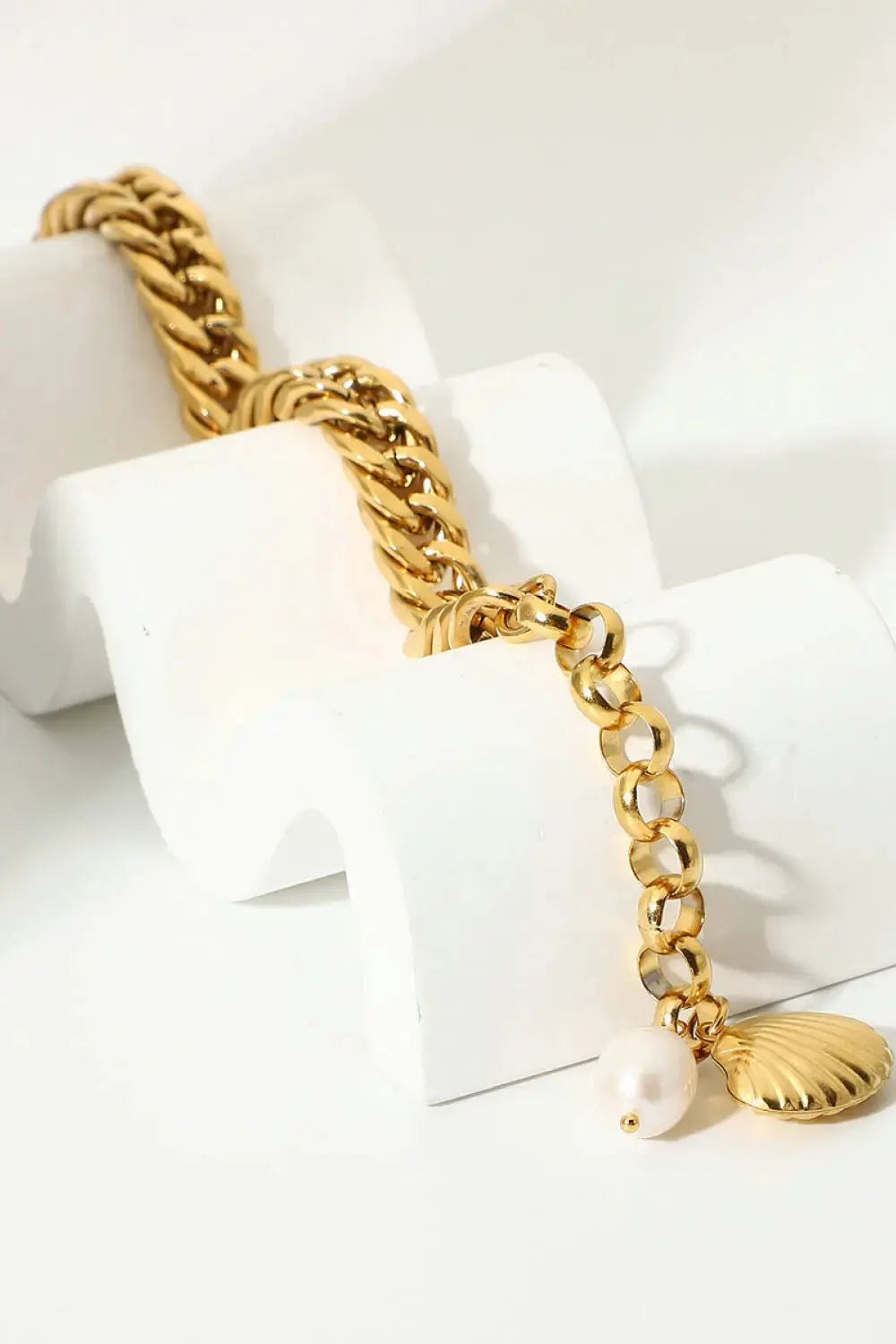 Lovcia 18K Gold-Plated Curb Chain Bracelet-Bracelets-Gold-One Size-Gold