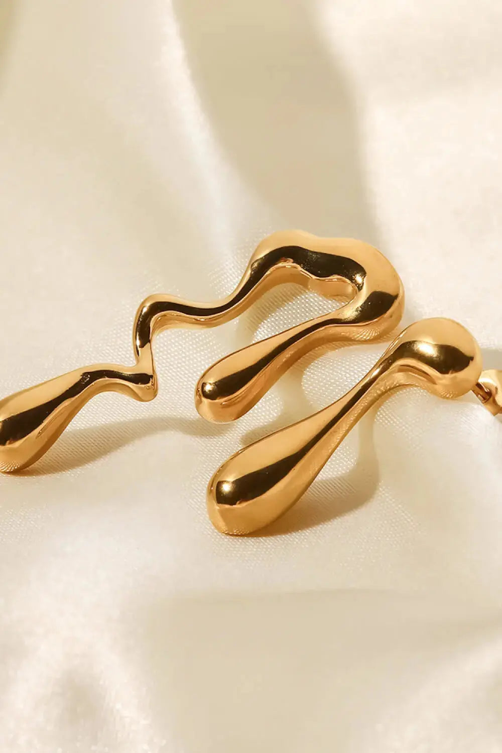 Lovcia 18K Gold Plated Geometric Mismatched Earrings-Earrings-Gold-One Size-Gold