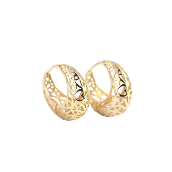 Lovcia 18K Gold Plated Hollow Circle Hoop Earrings 20.6mm-Earrings-Yellow Gold-