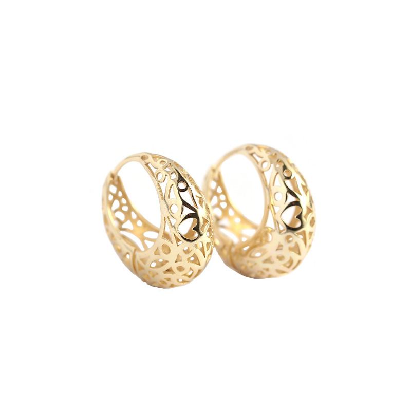 Lovcia 18K Gold Plated Hollow Circle Hoop Earrings 20.6mm-Earrings-Yellow Gold-Yellow Gold