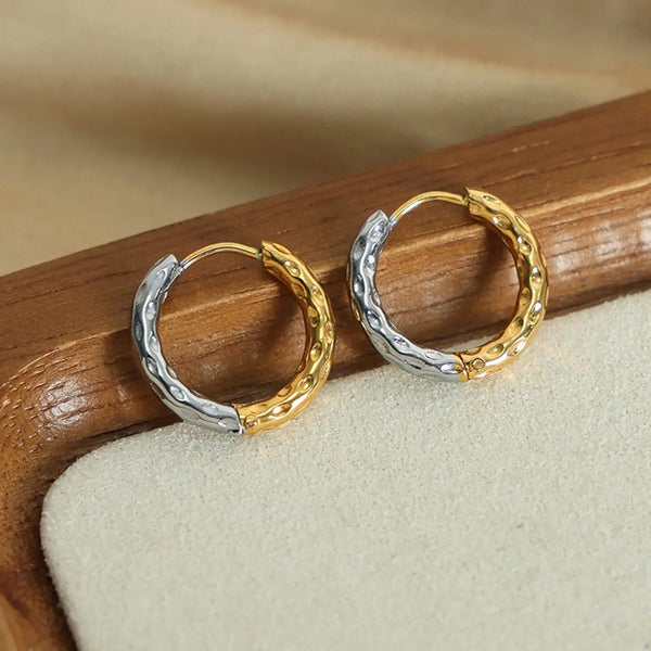 Lovcia 18K Gold-Plated Huggie Earrings-Earrings-Gold-One Size-Gold