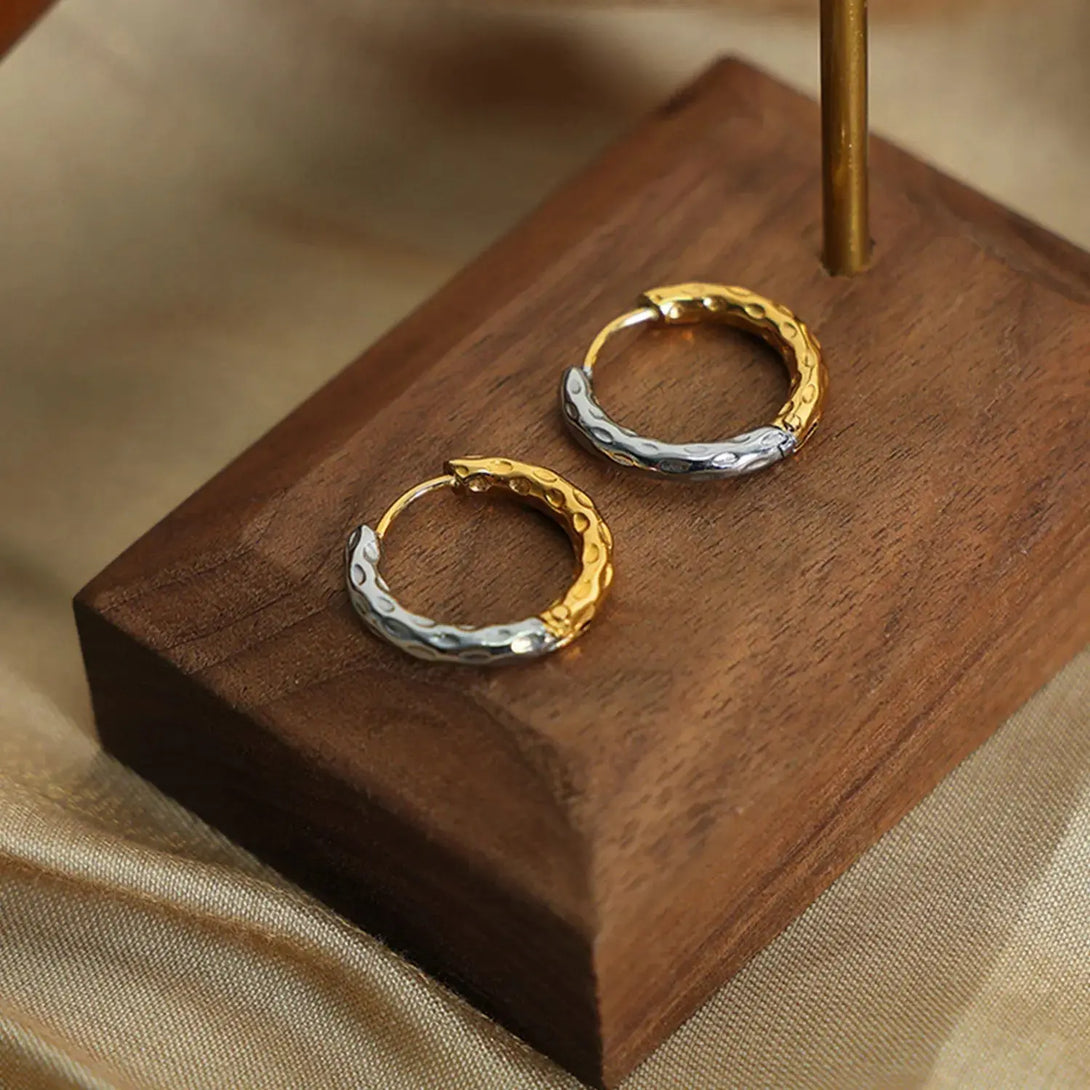 Lovcia 18K Gold-Plated Huggie Earrings-Earrings-Gold-One Size-Gold