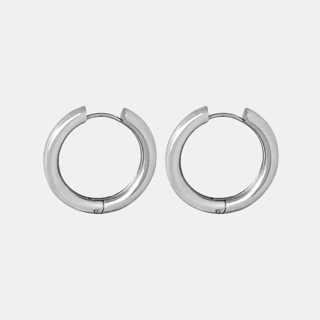Lovcia 18K Gold-Plated Huggie Earrings-Earrings-Gold-One Size-Gold