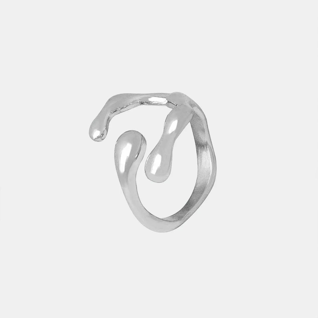 Lovcia 18K Gold-Plated Irregular Open Ring-Rings-Gold-7-Gold