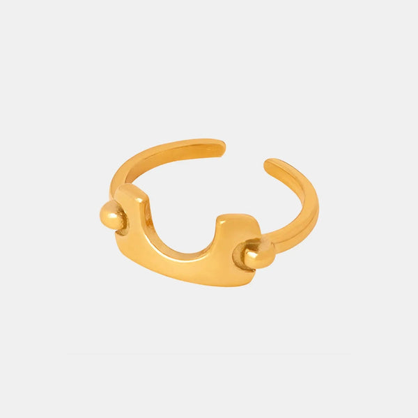 Lovcia 18K Gold-Plated Irregular Open Ring-Rings-Gold-One Size-Gold