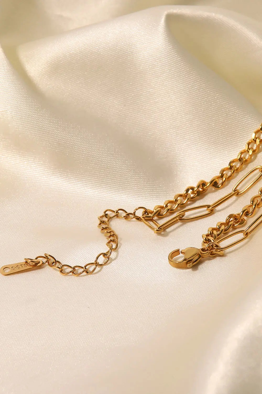 Lovcia 18K Gold Plated Layered Chain Necklace-Necklaces-Gold-One Size-Gold
