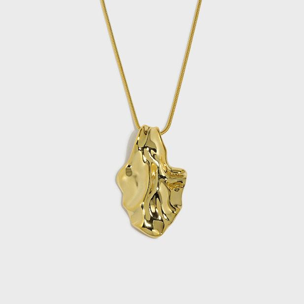 Lovcia 18K Gold Plated Leaf Necklace 455mm Adjustable Chain-Necklaces-Yellow Gold-Yellow Gold
