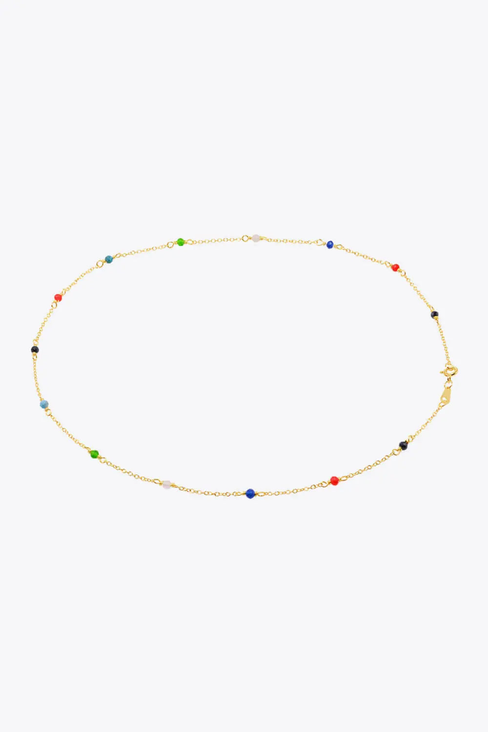 Lovcia 18K Gold-Plated Multicolored Bead Necklace-Necklaces-Multicolor-One Size-Multicolor