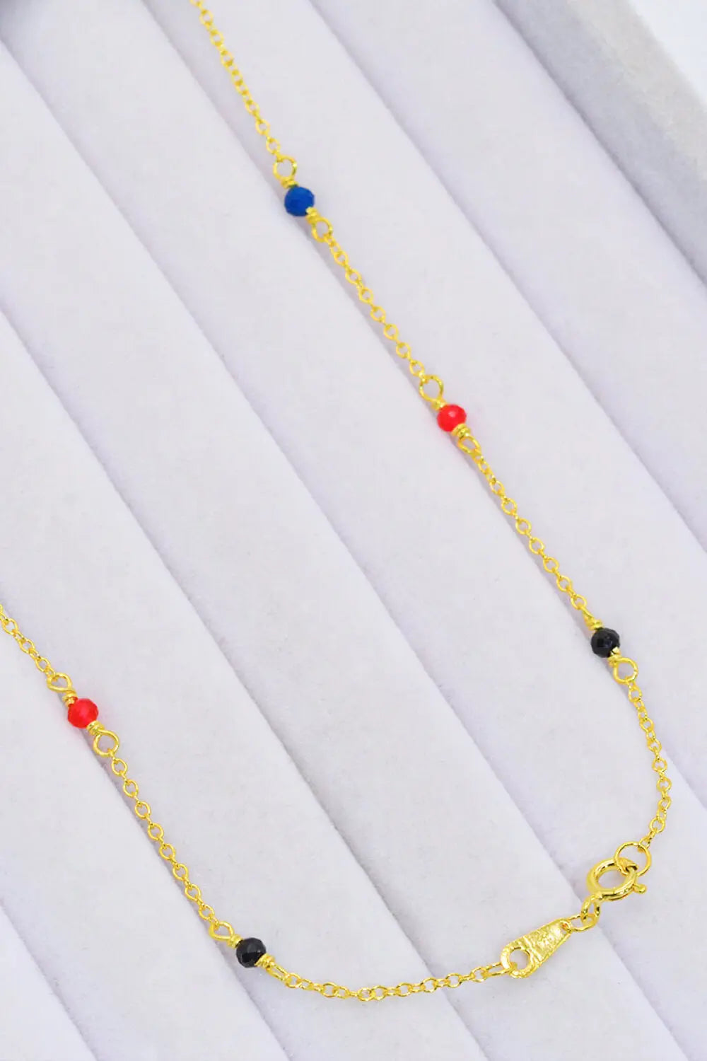 Lovcia 18K Gold-Plated Multicolored Bead Necklace-Necklaces-Multicolor-One Size-Multicolor