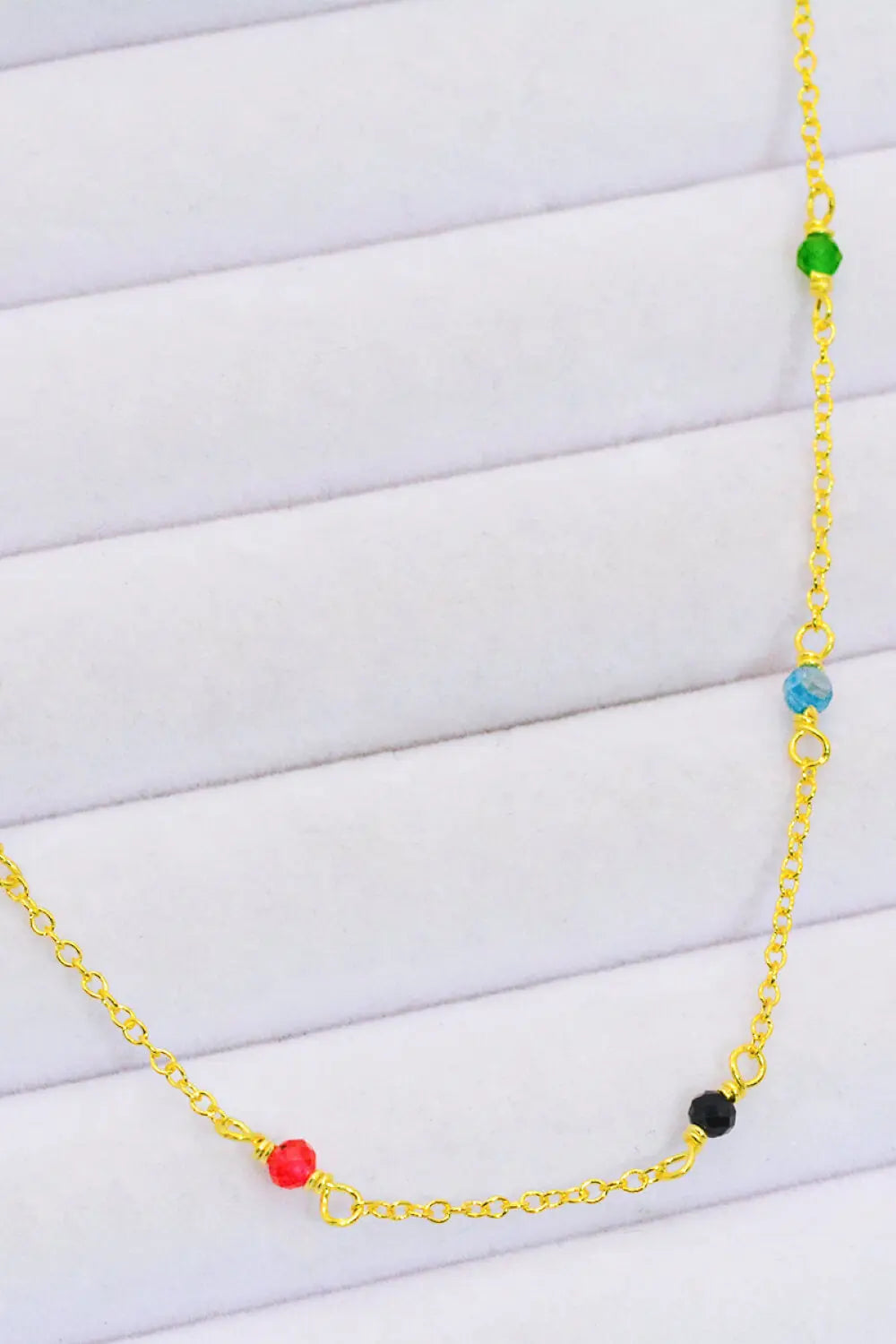 Lovcia 18K Gold-Plated Multicolored Bead Necklace-Necklaces-Multicolor-One Size-Multicolor