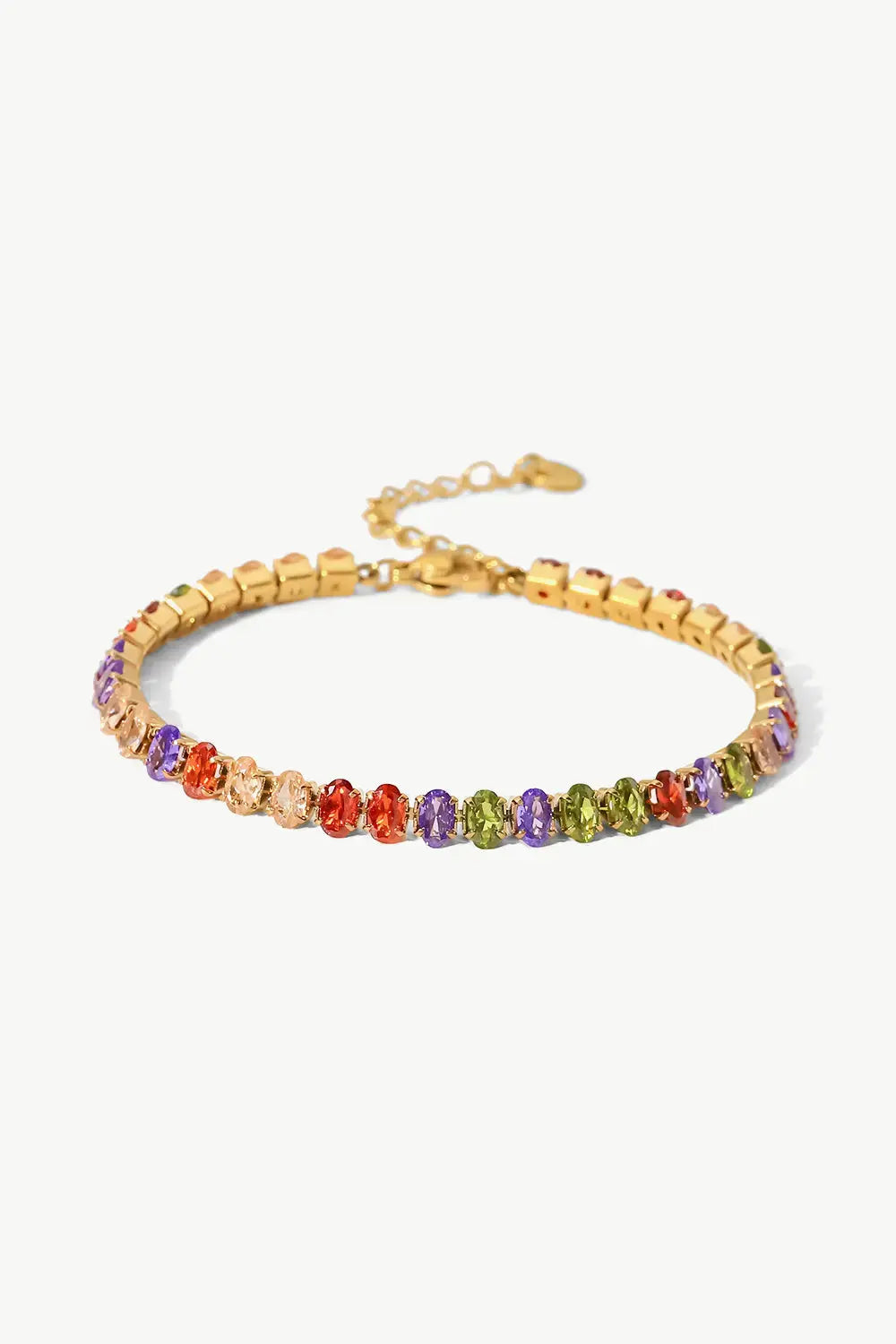 Lovcia 18K Gold Plated Multicolored Zircon Bracelet-Bracelets-Multi-One Size-Multi