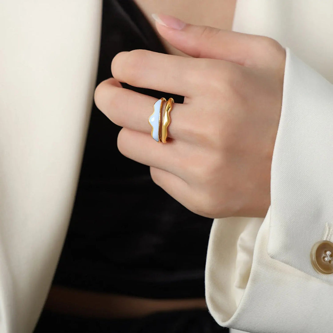 Lovcia 18K Gold-Plated Open Ring-Rings-Gold-7-Gold