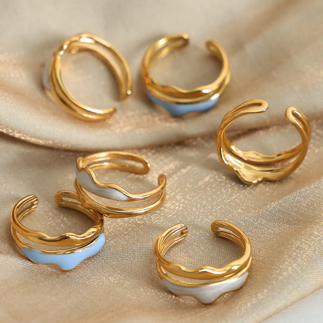 Lovcia 18K Gold-Plated Open Ring-Rings-Gold-7-Gold