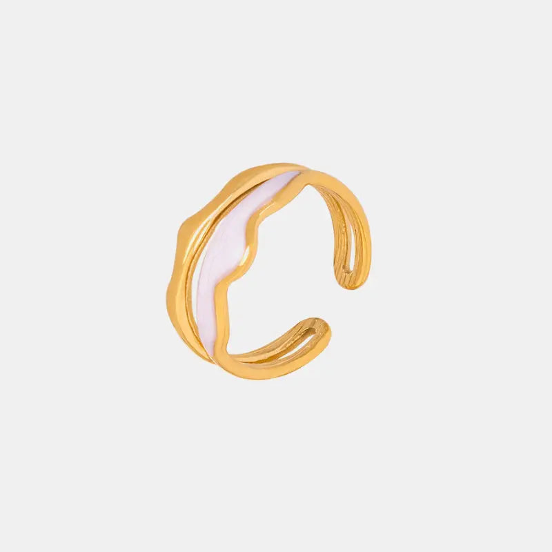 Lovcia 18K Gold-Plated Open Ring-Rings-Gold-7-Gold