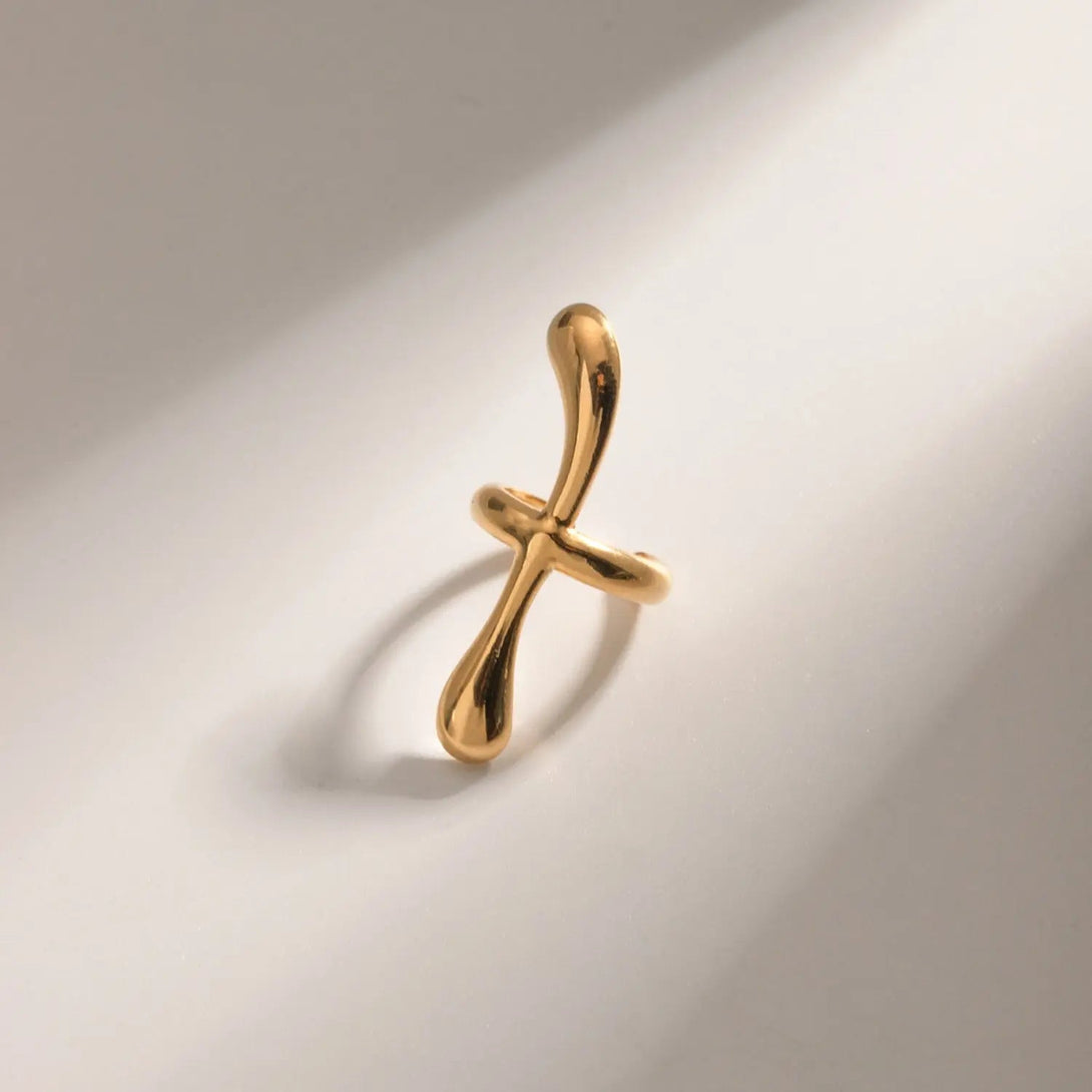 Lovcia 18K Gold-Plated Stainless Steel Cuff Earrings-Earrings-Gold-One Size-Gold