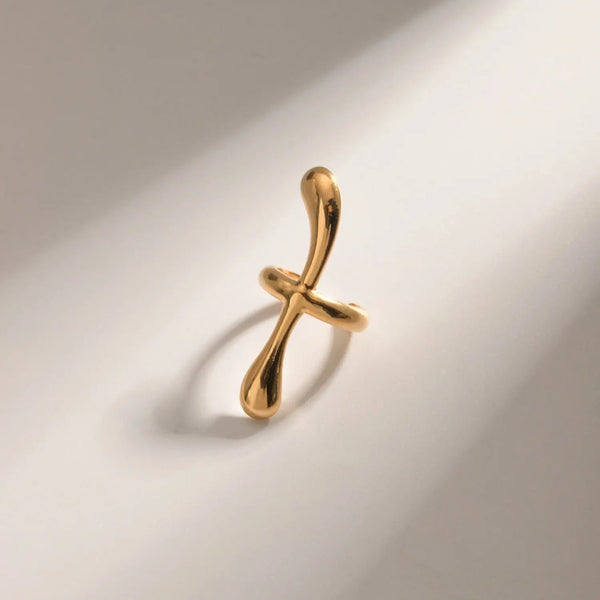 Lovcia 18K Gold-Plated Stainless Steel Cuff Earrings-Earrings-Gold-One Size-Gold