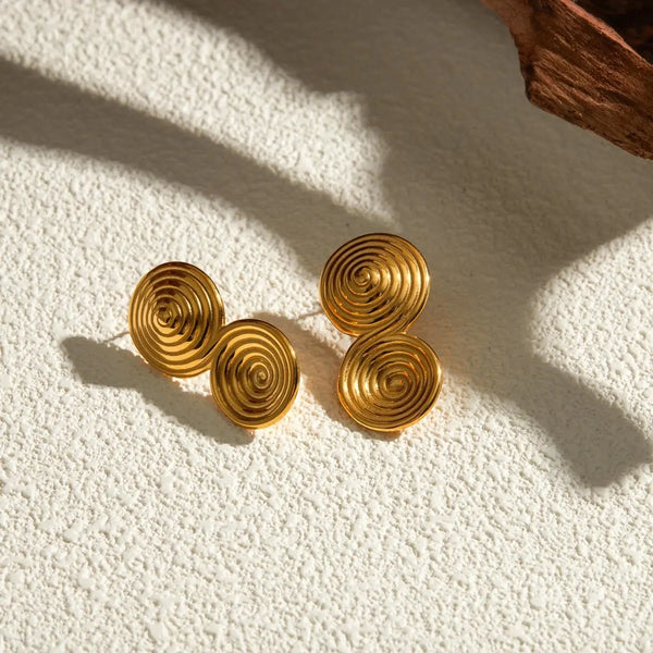 Lovcia 18K Gold-Plated Stainless Steel Earrings-Earrings-Gold-One Size-Gold