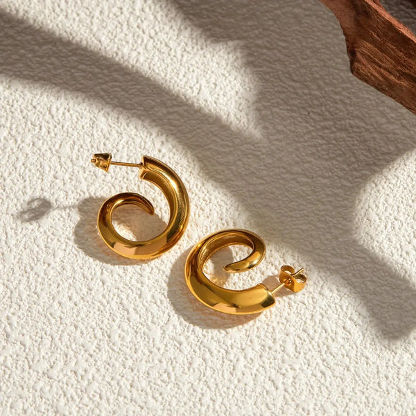 Lovcia 18K Gold-Plated Stainless Steel Earrings-Earrings-Gold-One Size-Gold