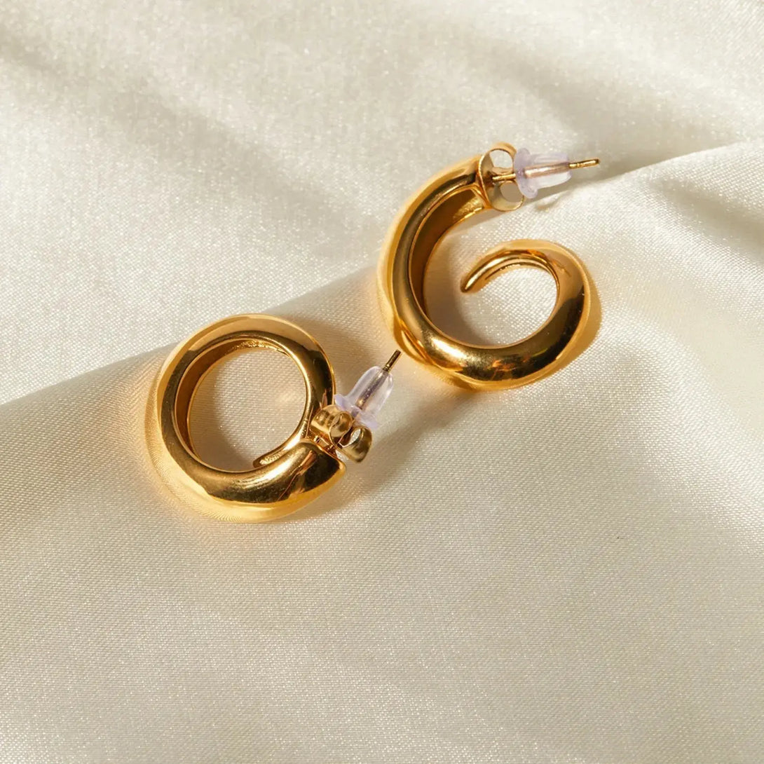 Lovcia 18K Gold-Plated Stainless Steel Earrings-Earrings-Gold-One Size-Gold