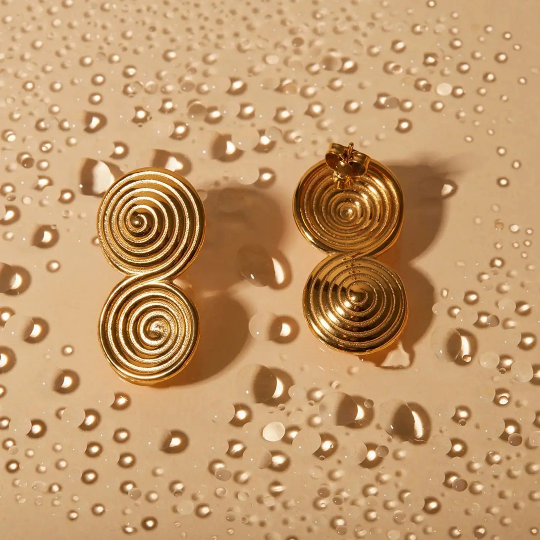 Lovcia 18K Gold-Plated Stainless Steel Earrings-Earrings-Gold-One Size-Gold