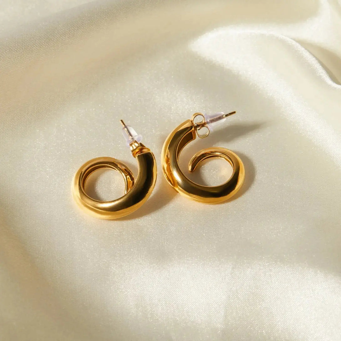 Lovcia 18K Gold-Plated Stainless Steel Earrings-Earrings-Gold-One Size-Gold
