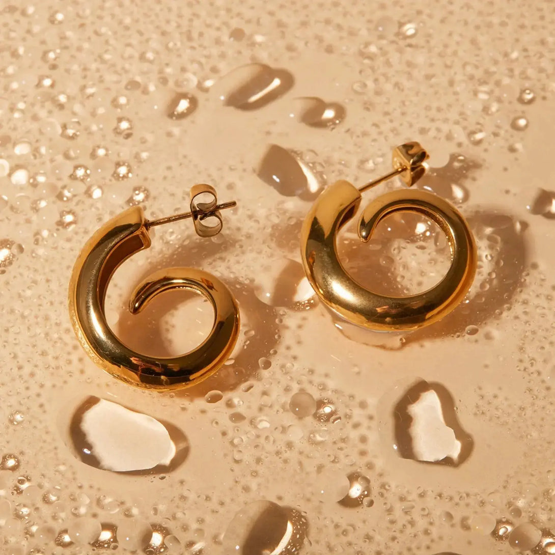 Lovcia 18K Gold-Plated Stainless Steel Earrings-Earrings-Gold-One Size-Gold