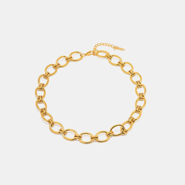 Lovcia 18K Gold-Plated Stainless Steel Necklace-Necklaces-Gold-One Size-Gold