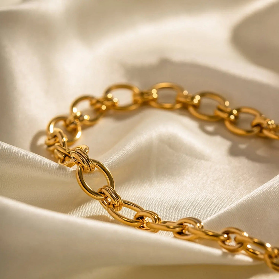 Lovcia 18K Gold-Plated Stainless Steel Necklace-Necklaces-Gold-One Size-Gold