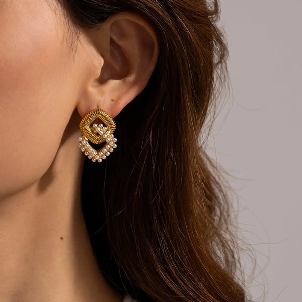 Lovcia 18K Gold-Plated Stainless Steel Square Earrings-Earrings-Gold-One Size-Gold