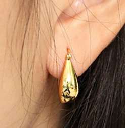 Lovcia 18K Gold Plated Sterling U Shape Hoop Earrings-Earrings-Yellow Gold-