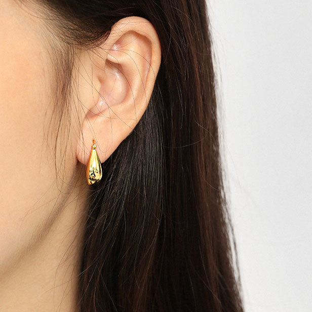 Lovcia 18K Gold Plated Sterling U Shape Hoop Earrings-Earrings-Yellow Gold-Yellow Gold