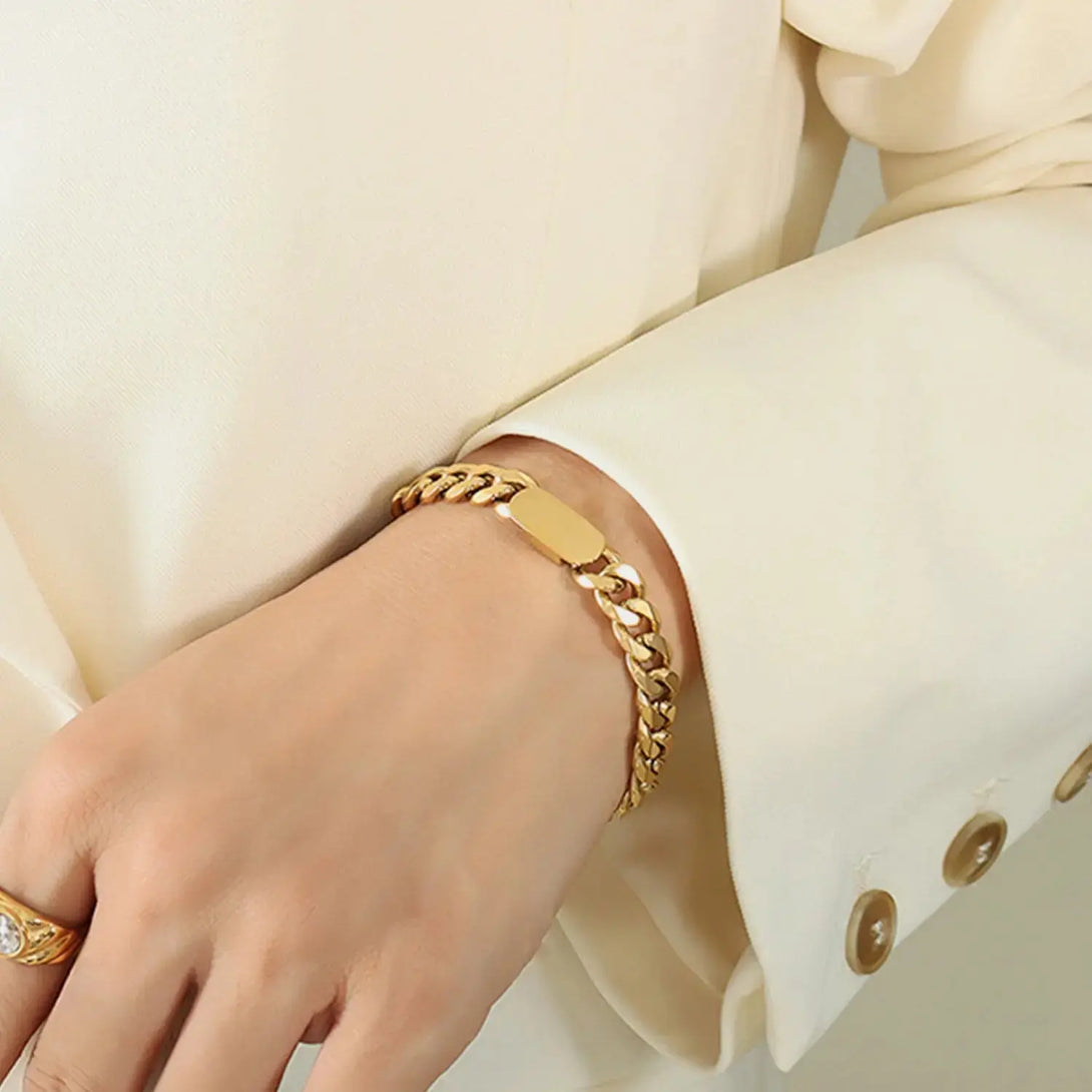 Lovcia 18K Gold-Plated Titanium Steel Bracelet-Bracelets-Gold-One Size-Gold