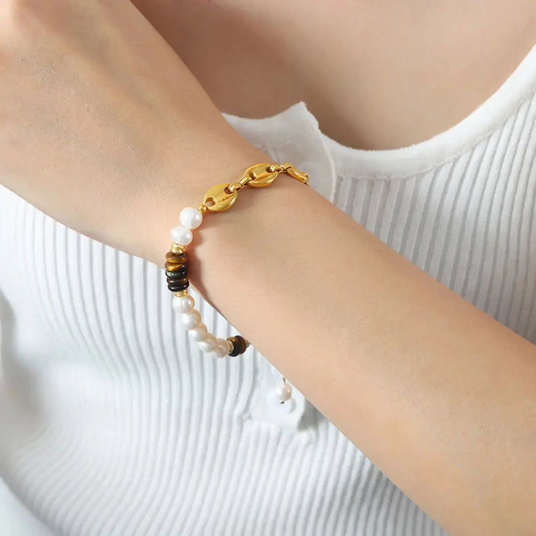 Lovcia 18K Gold-Plated Titanium Steel Bracelet-Bracelets-Gold-One Size-Gold