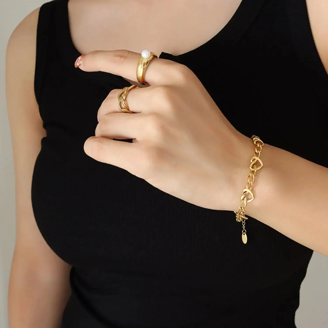 Lovcia 18K Gold-Plated Titanium Steel Bracelet-Bracelets-Style A-One Size-Style A