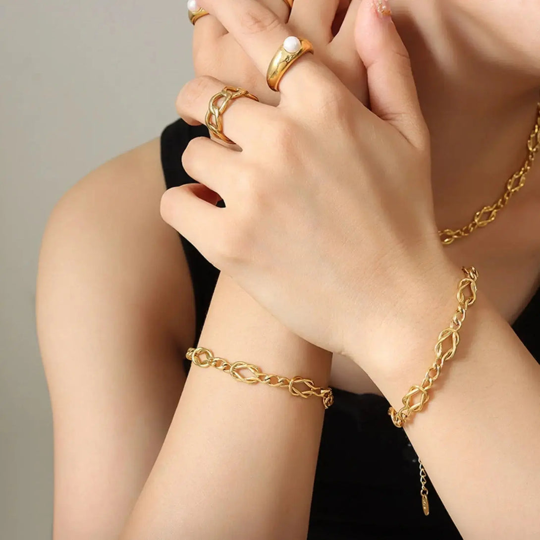 Lovcia 18K Gold-Plated Titanium Steel Bracelet-Bracelets-Style C-One Size-Style C